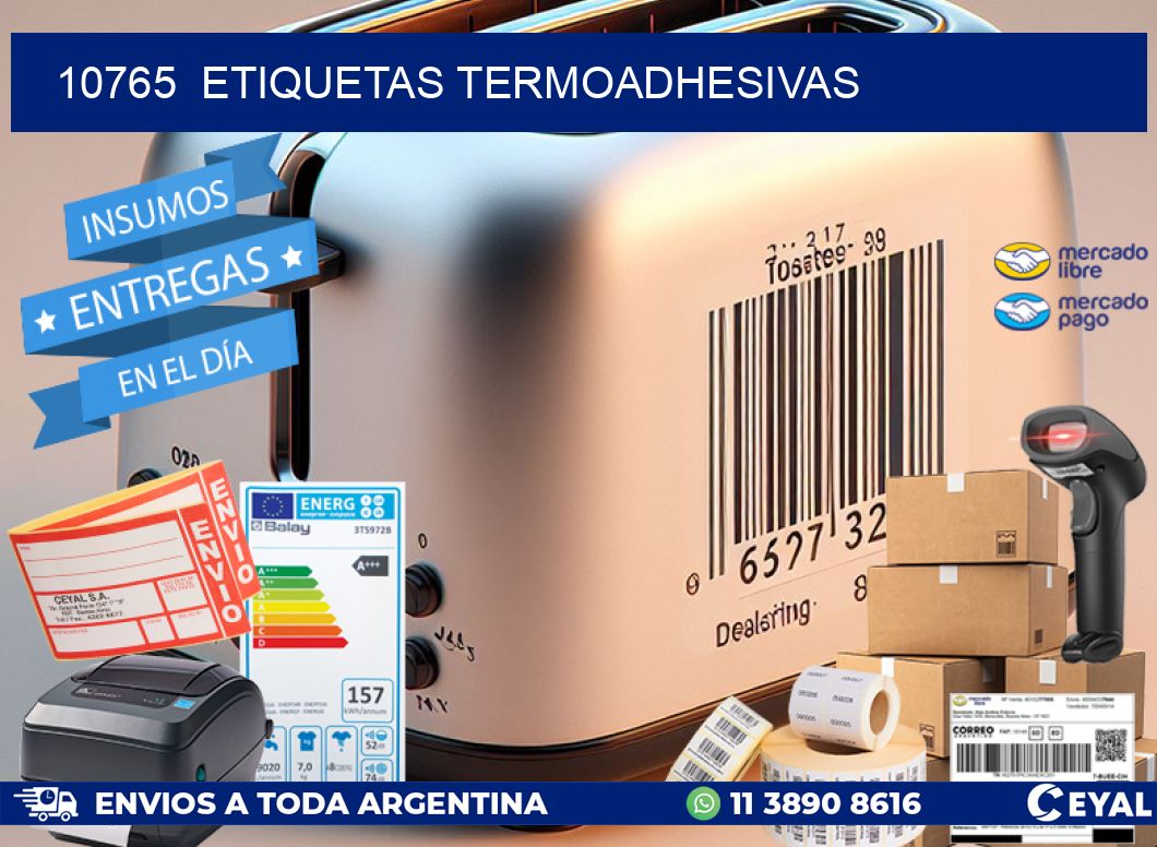 10765  ETIQUETAS TERMOADHESIVAS