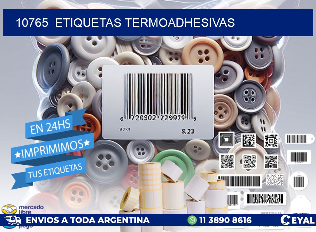 10765  ETIQUETAS TERMOADHESIVAS