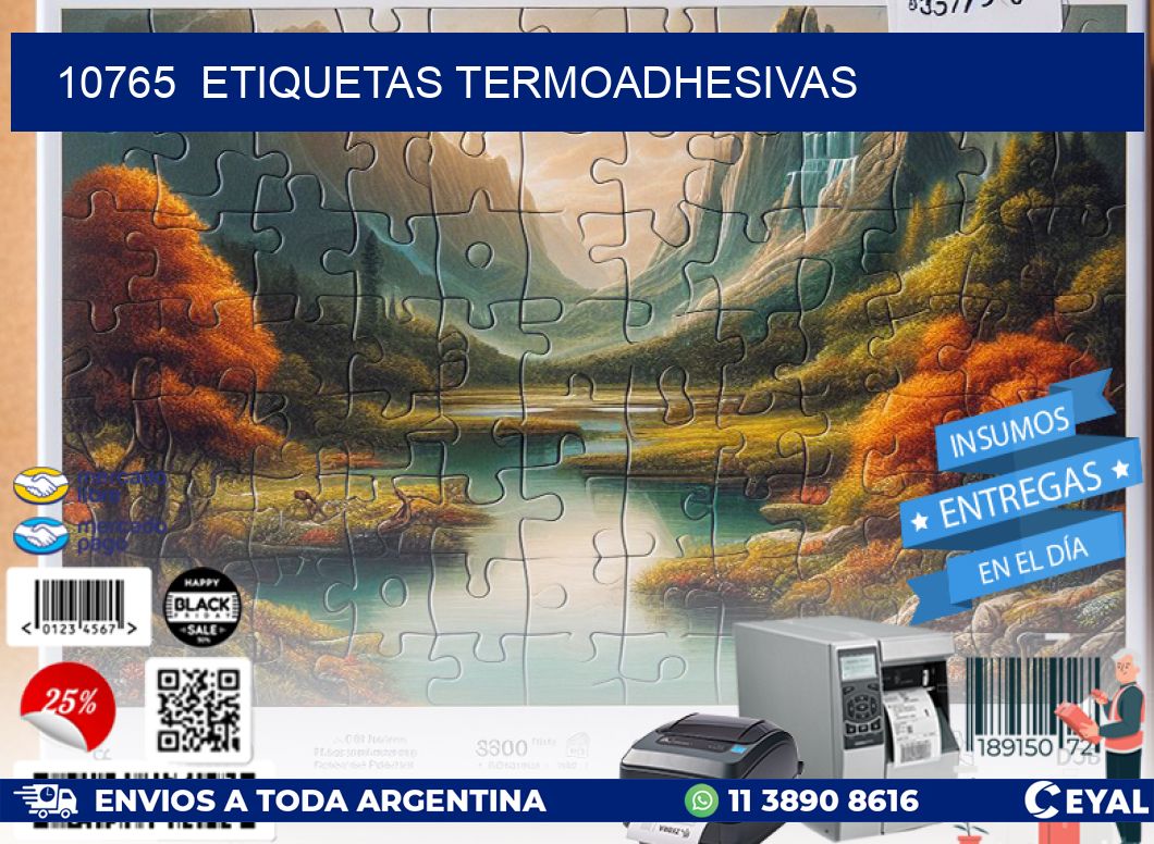 10765  ETIQUETAS TERMOADHESIVAS