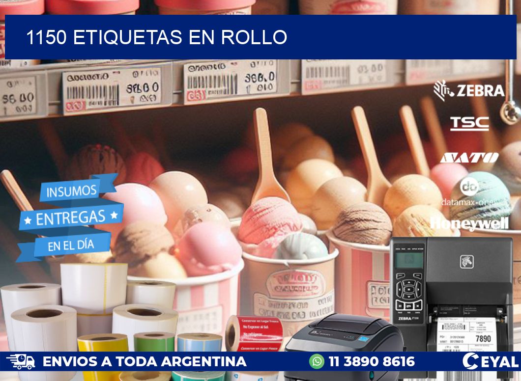 1150 ETIQUETAS EN ROLLO