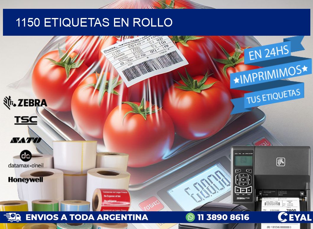 1150 ETIQUETAS EN ROLLO