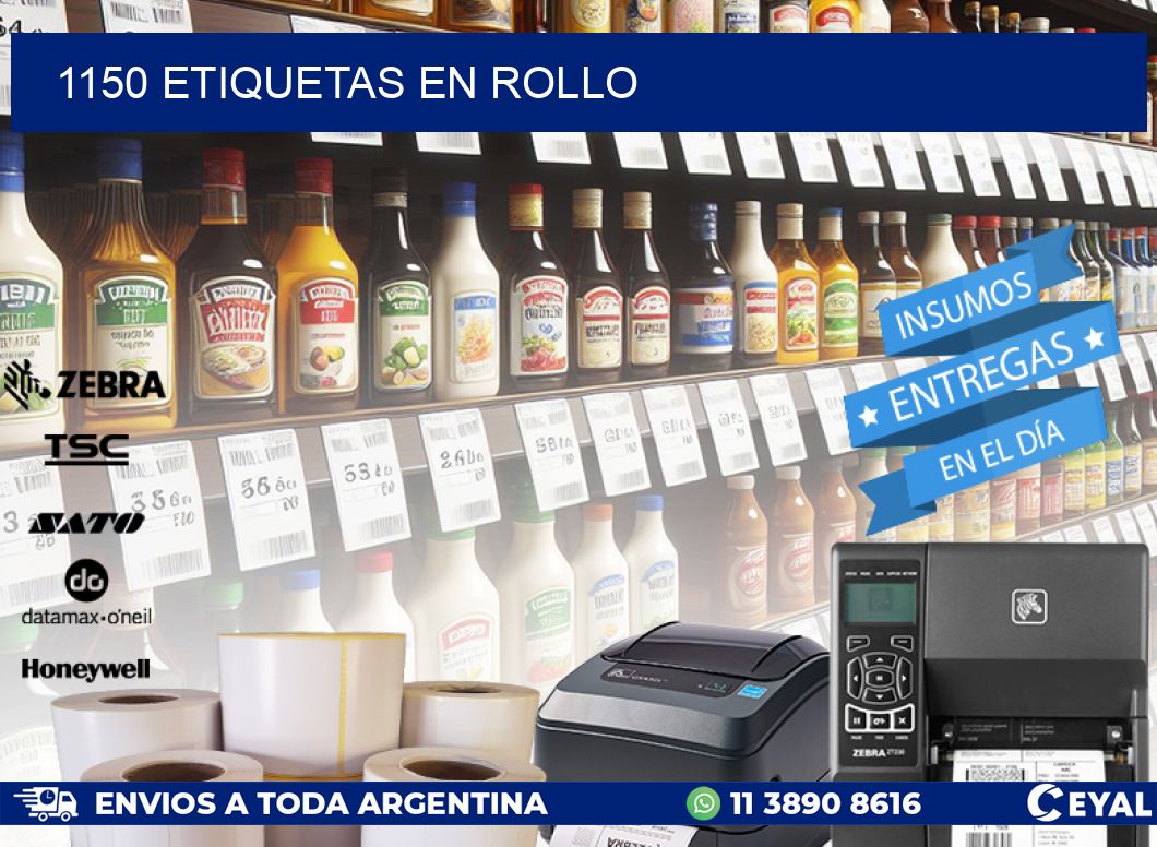 1150 ETIQUETAS EN ROLLO
