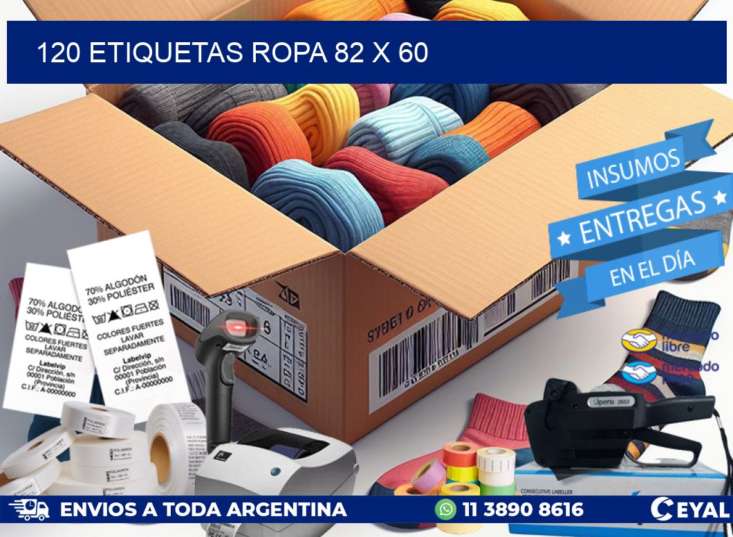 120 ETIQUETAS ROPA 82 x 60