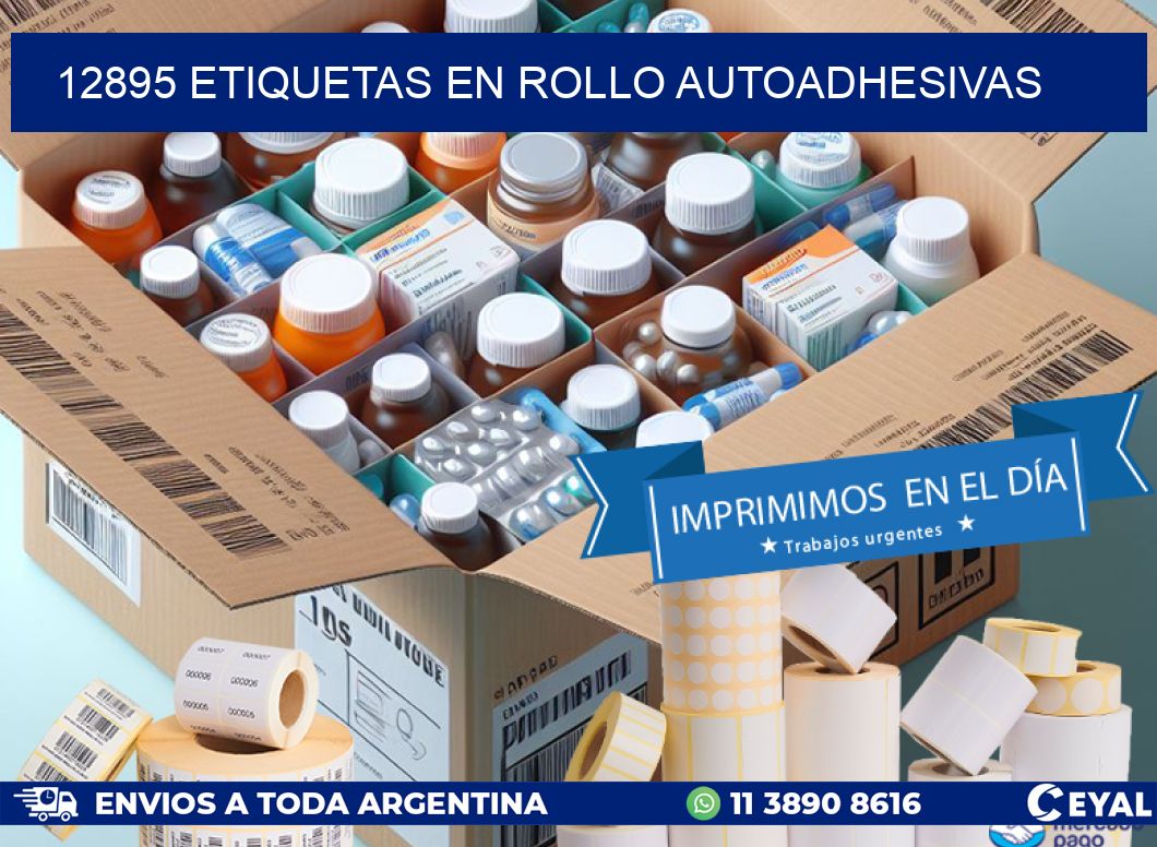 12895 ETIQUETAS EN ROLLO AUTOADHESIVAS