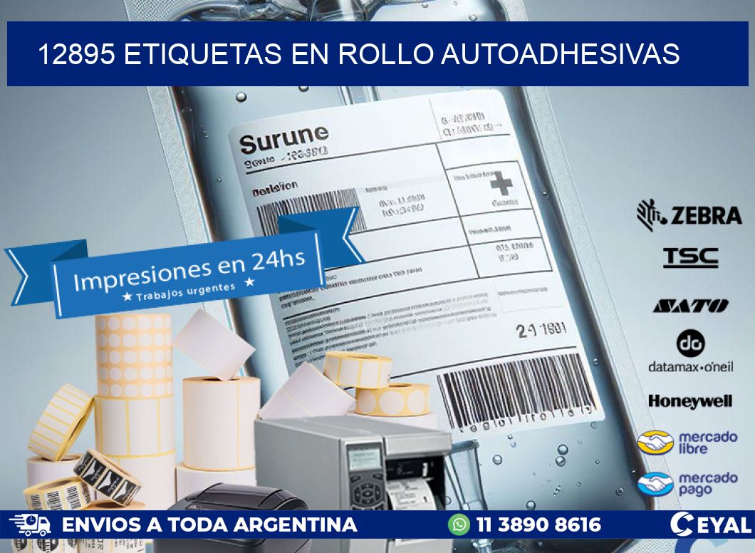 12895 ETIQUETAS EN ROLLO AUTOADHESIVAS