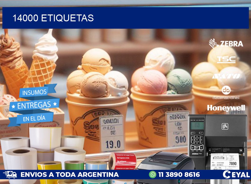 14000 ETIQUETAS