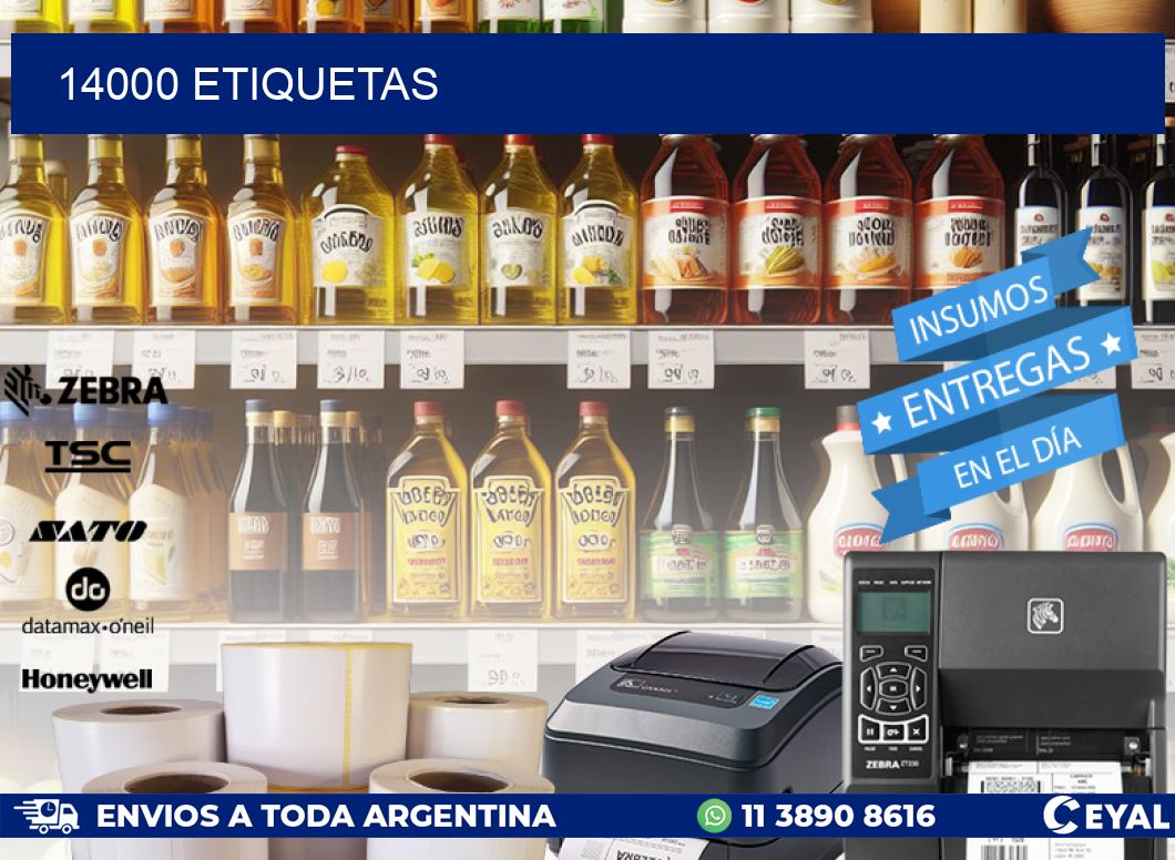 14000 ETIQUETAS