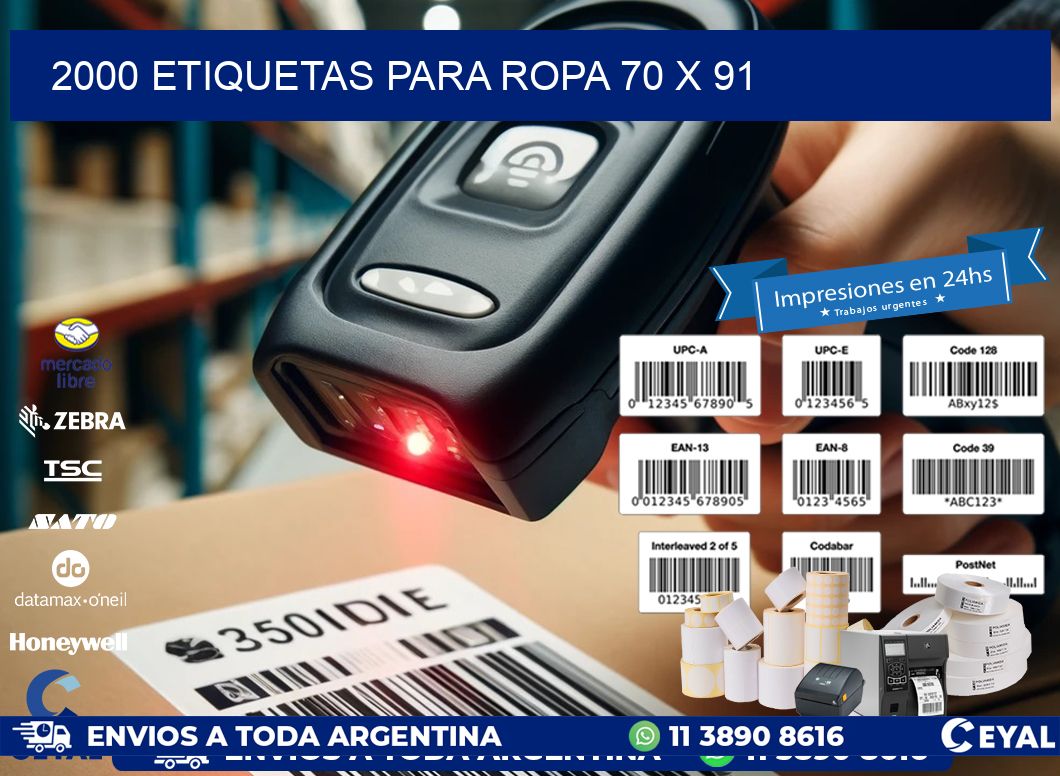 2000 ETIQUETAS PARA ROPA 70 x 91