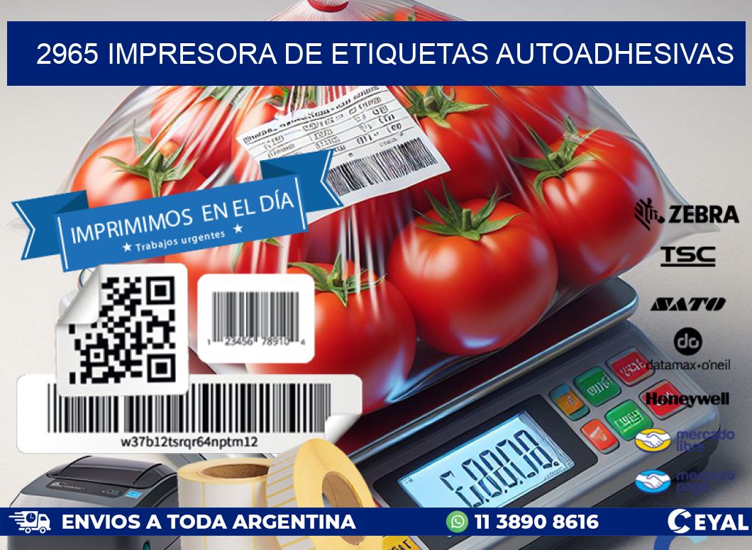2965 IMPRESORA DE ETIQUETAS AUTOADHESIVAS