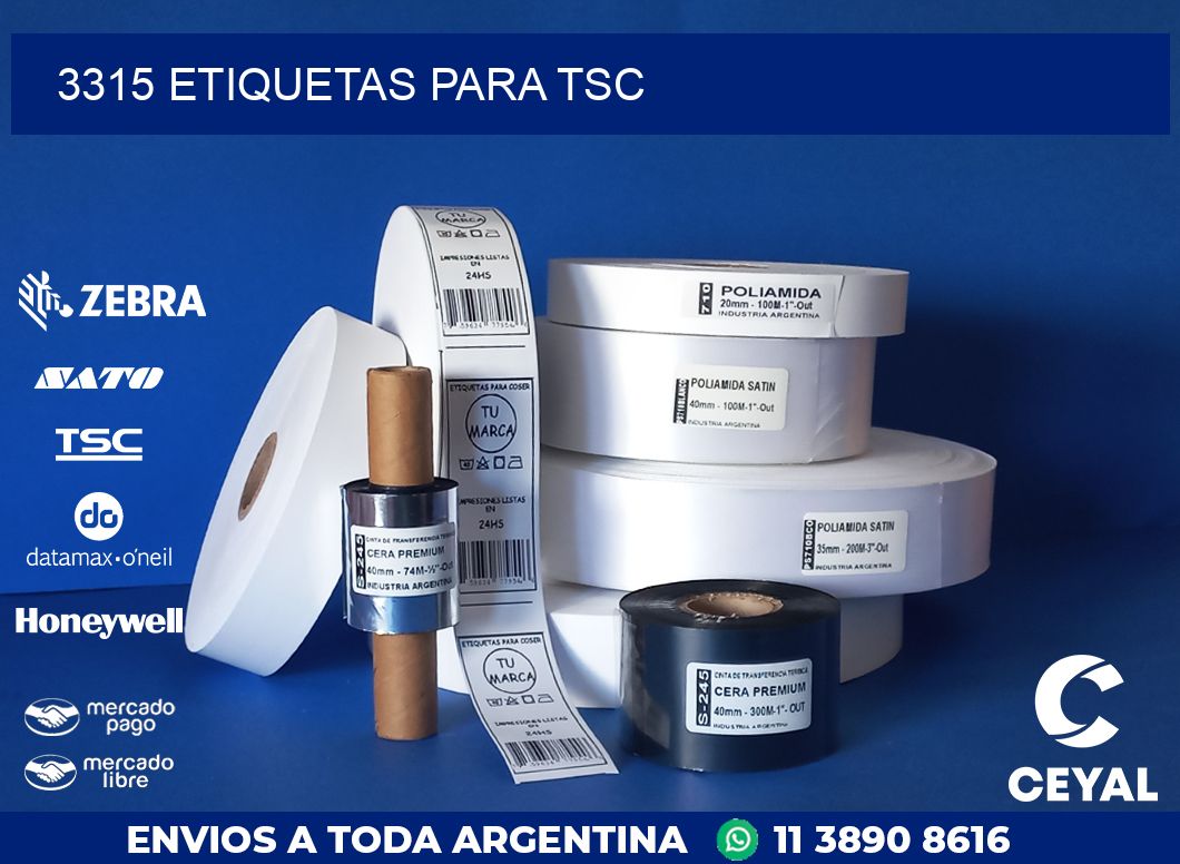 3315 ETIQUETAS PARA TSC