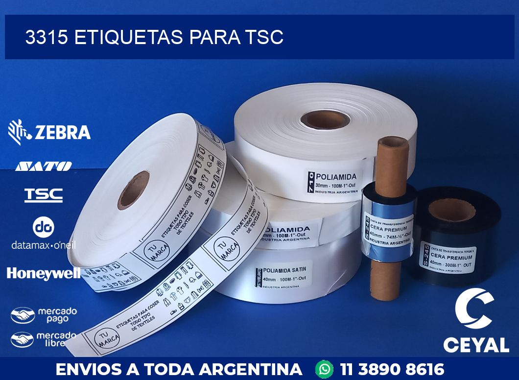 3315 ETIQUETAS PARA TSC