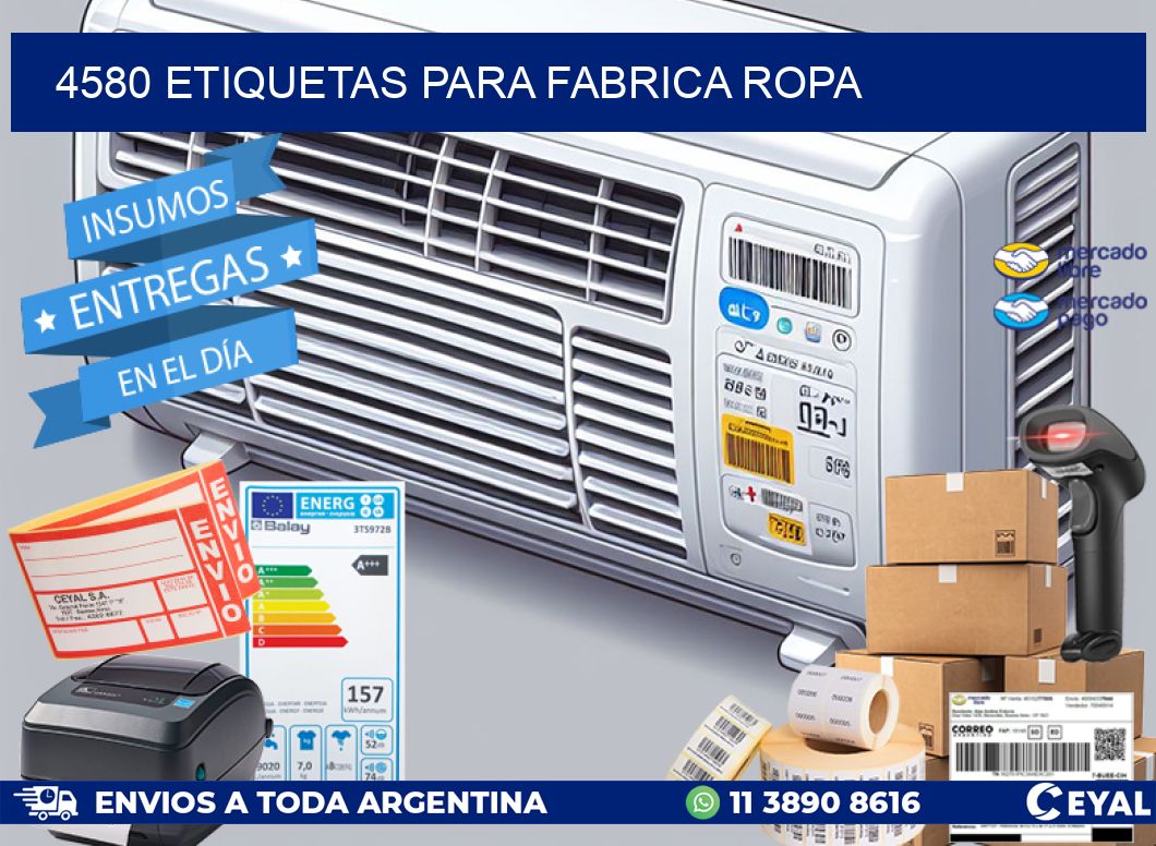 4580 ETIQUETAS PARA FABRICA ROPA
