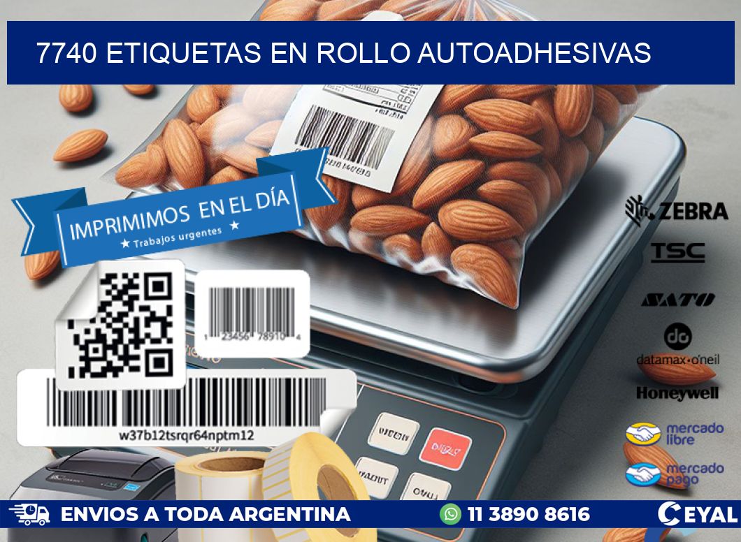 7740 ETIQUETAS EN ROLLO AUTOADHESIVAS