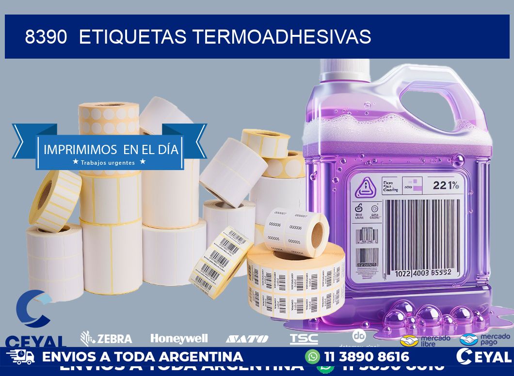 8390  ETIQUETAS TERMOADHESIVAS
