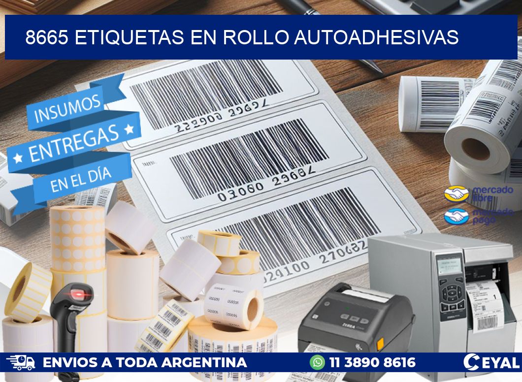 8665 ETIQUETAS EN ROLLO AUTOADHESIVAS