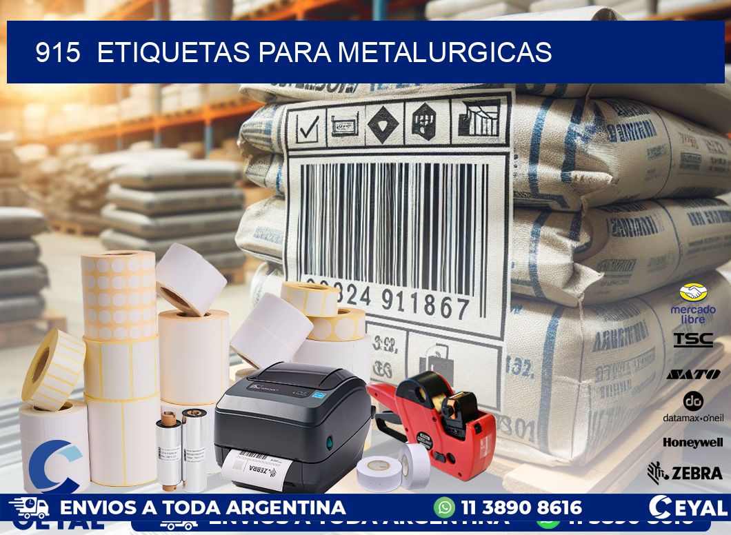 915  ETIQUETAS PARA METALURGICAS