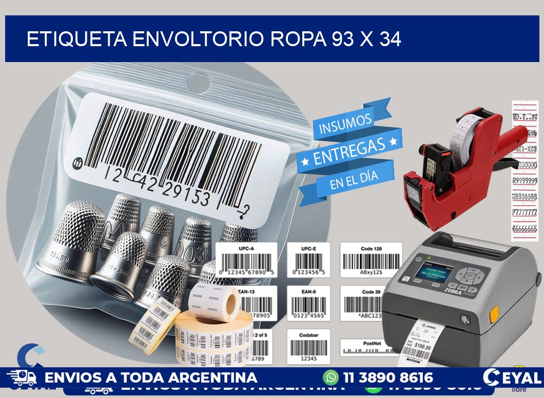 ETIQUETA ENVOLTORIO ROPA 93 x 34