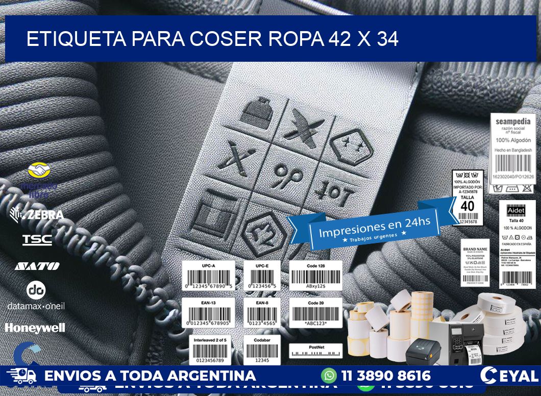 ETIQUETA PARA COSER ROPA 42 x 34