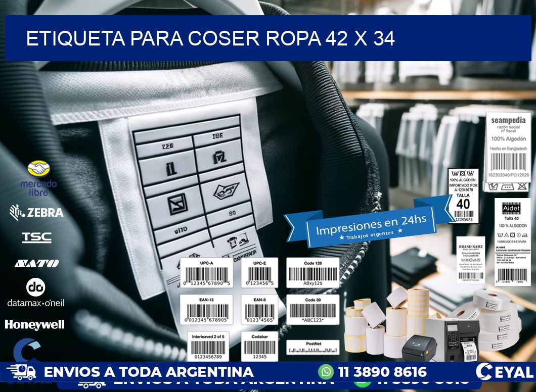 ETIQUETA PARA COSER ROPA 42 x 34