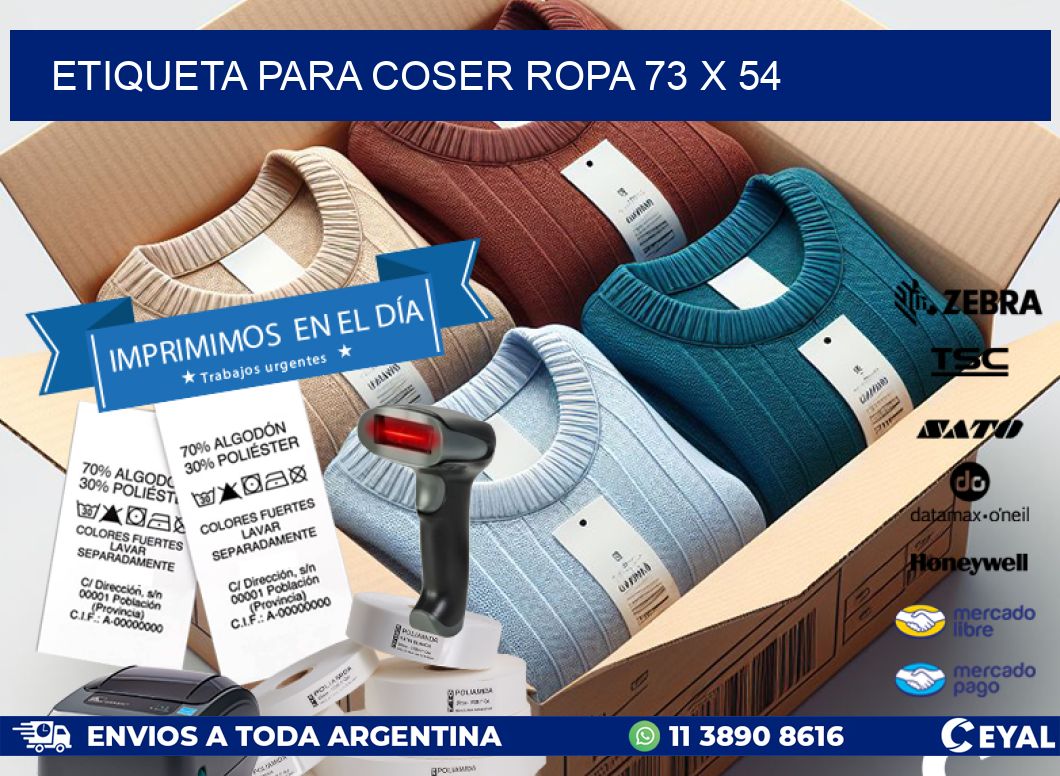 ETIQUETA PARA COSER ROPA 73 x 54