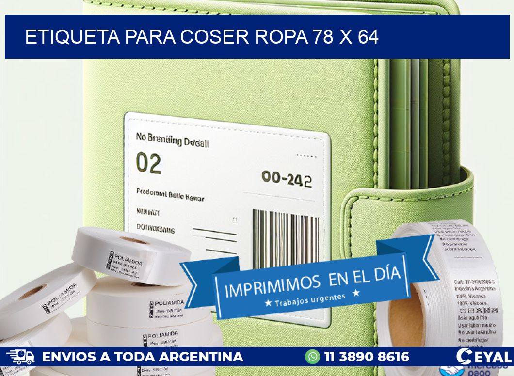 ETIQUETA PARA COSER ROPA 78 x 64