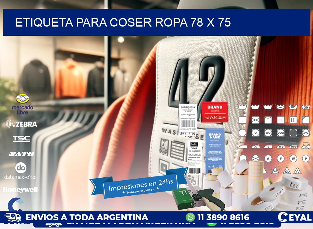 ETIQUETA PARA COSER ROPA 78 x 75
