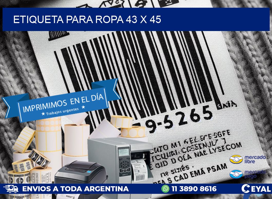 ETIQUETA PARA ROPA 43 x 45