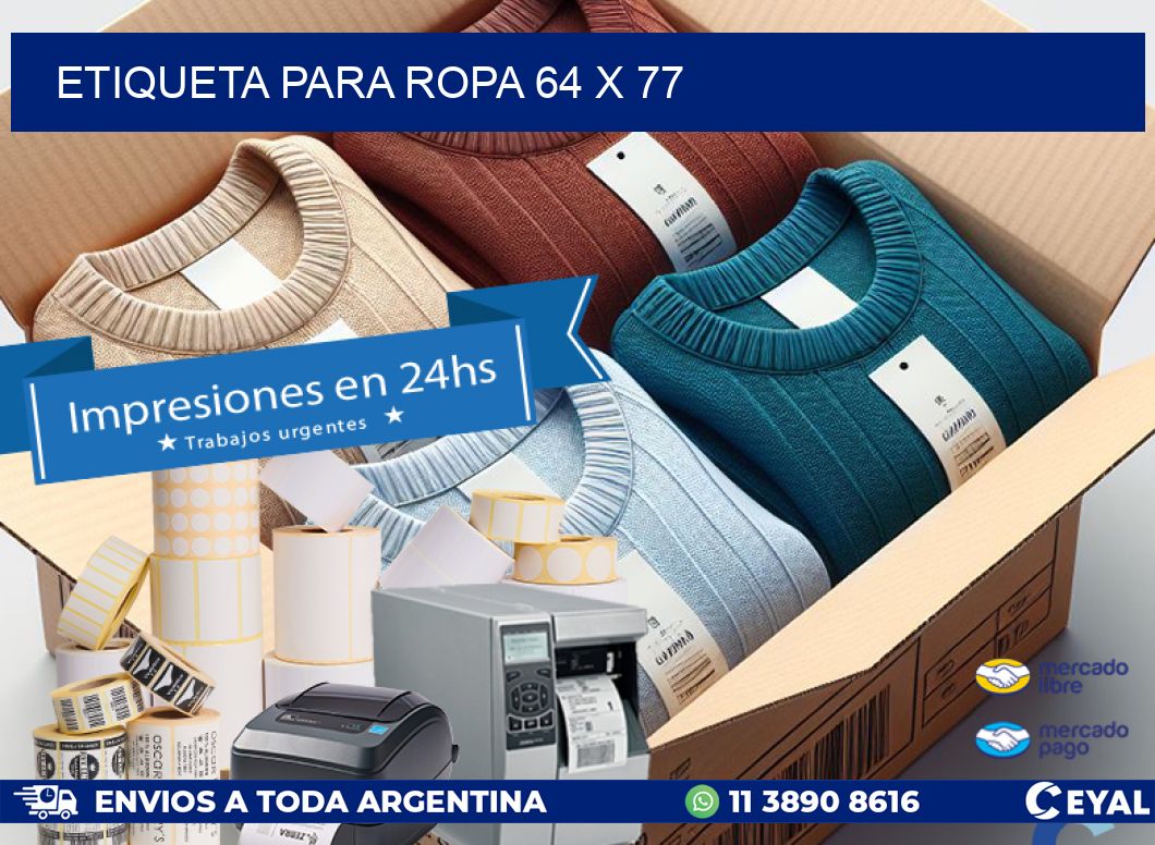 ETIQUETA PARA ROPA 64 x 77