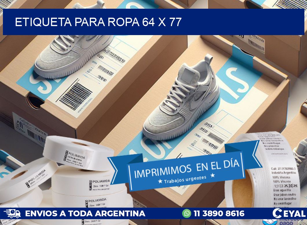 ETIQUETA PARA ROPA 64 x 77