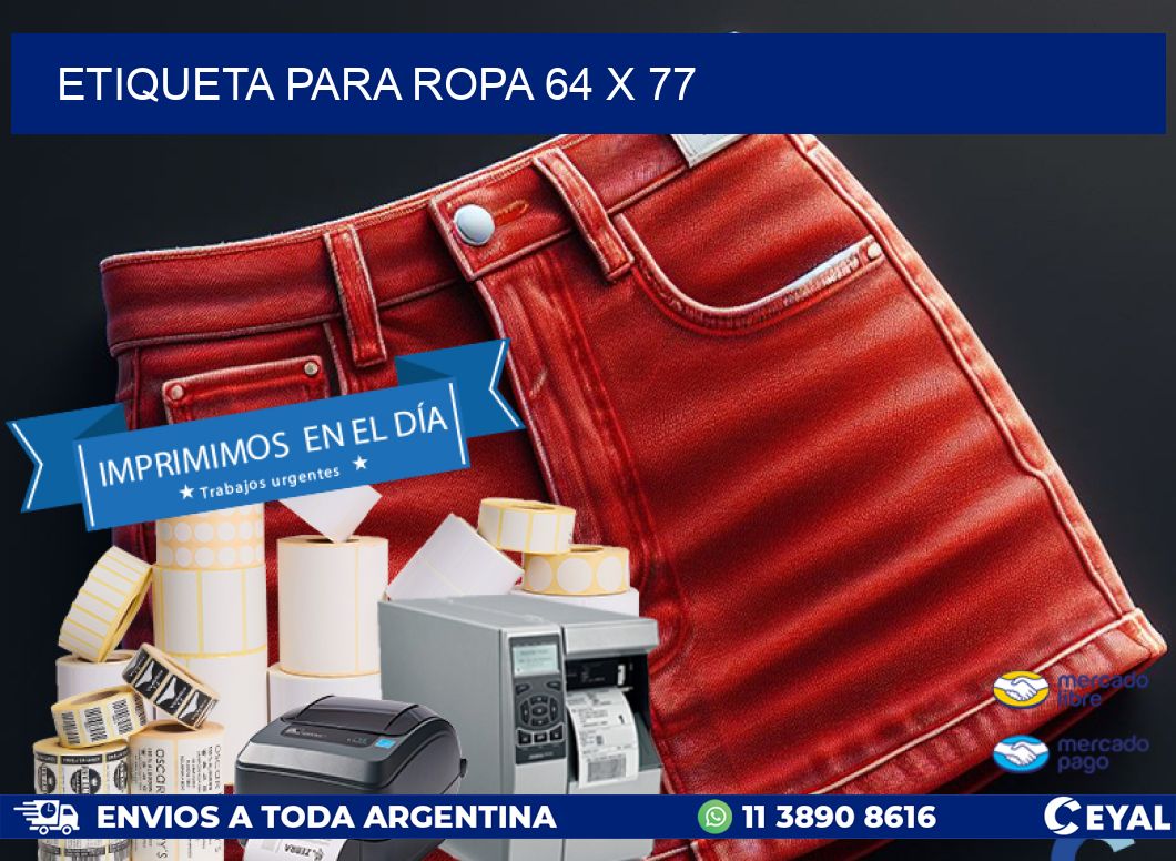 ETIQUETA PARA ROPA 64 x 77