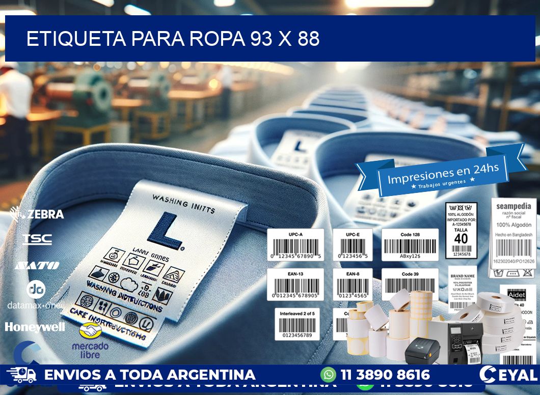 ETIQUETA PARA ROPA 93 x 88