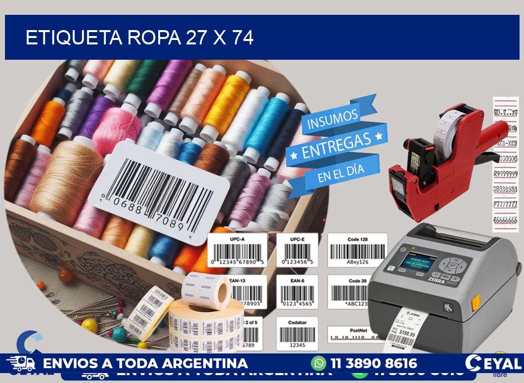 ETIQUETA ROPA 27 x 74