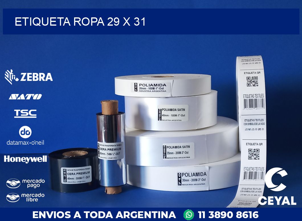 ETIQUETA ROPA 29 x 31