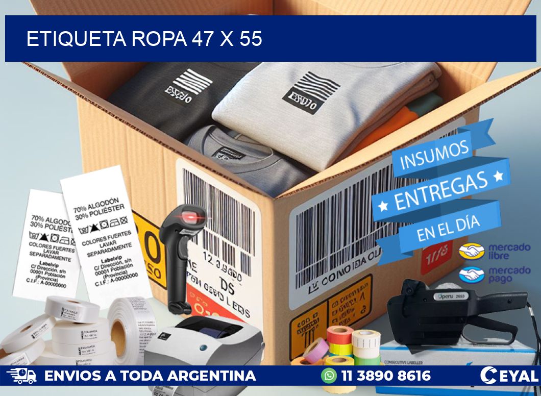 ETIQUETA ROPA 47 x 55