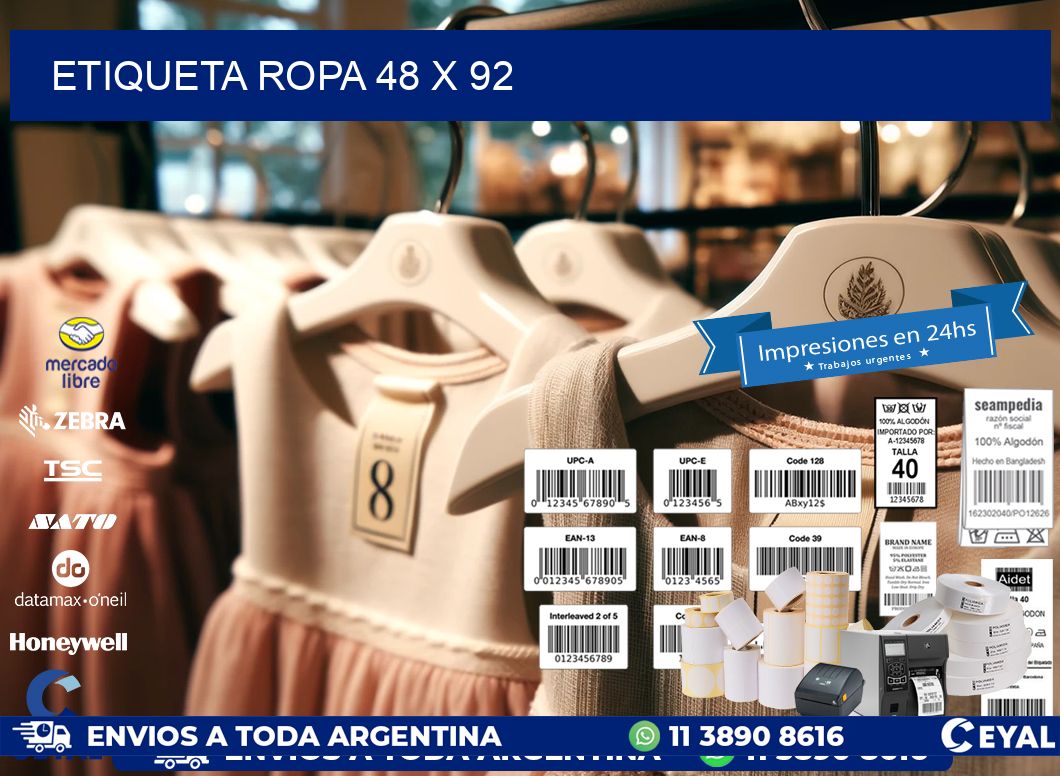 ETIQUETA ROPA 48 x 92