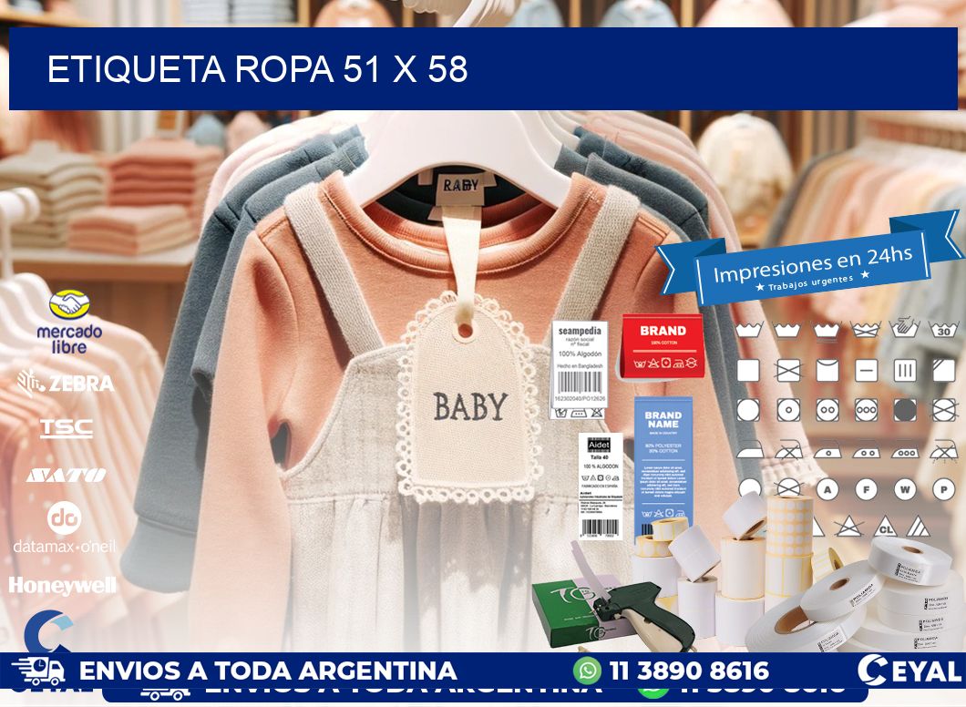ETIQUETA ROPA 51 x 58
