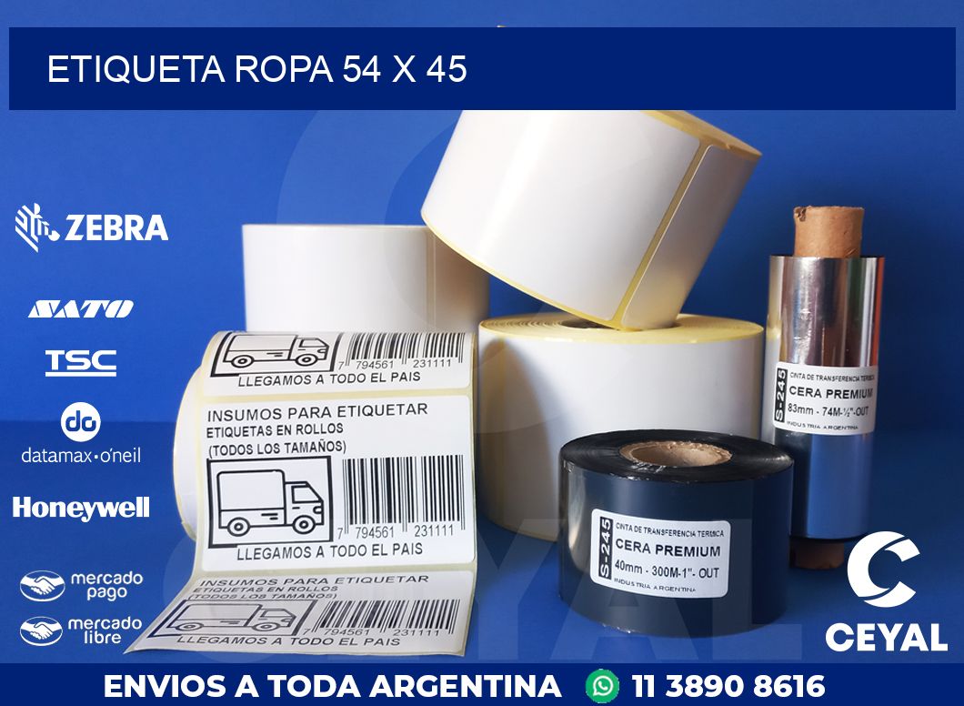 ETIQUETA ROPA 54 x 45