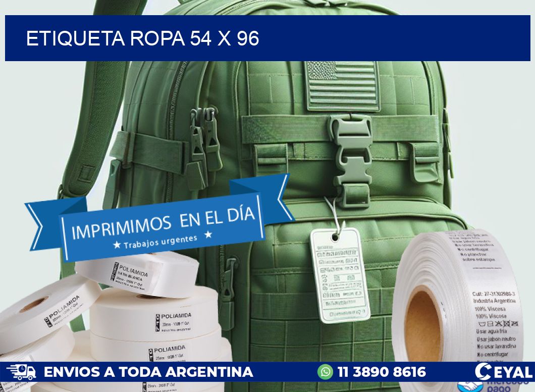 ETIQUETA ROPA 54 x 96