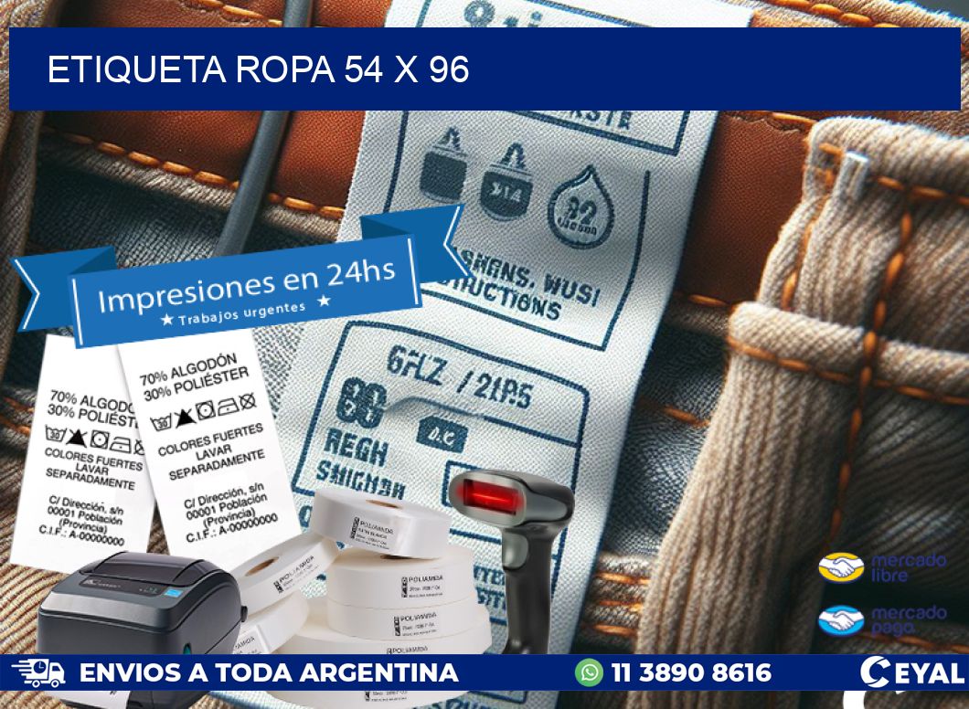 ETIQUETA ROPA 54 x 96