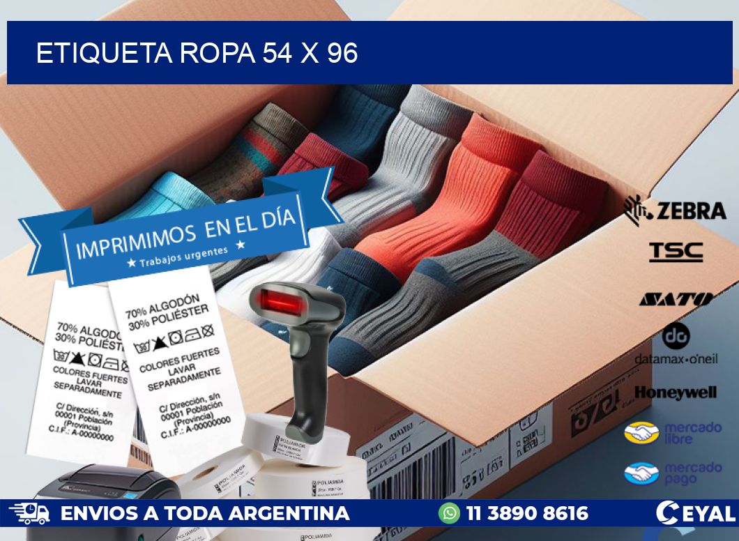 ETIQUETA ROPA 54 x 96