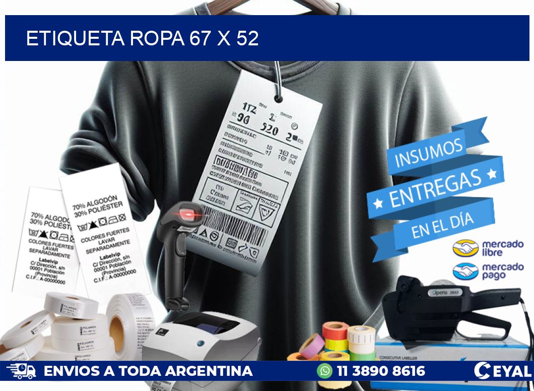 ETIQUETA ROPA 67 x 52