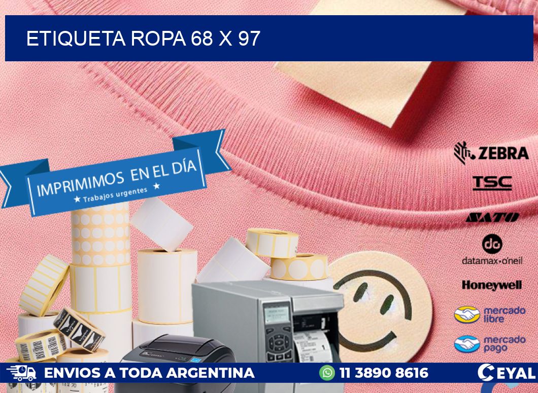 ETIQUETA ROPA 68 x 97
