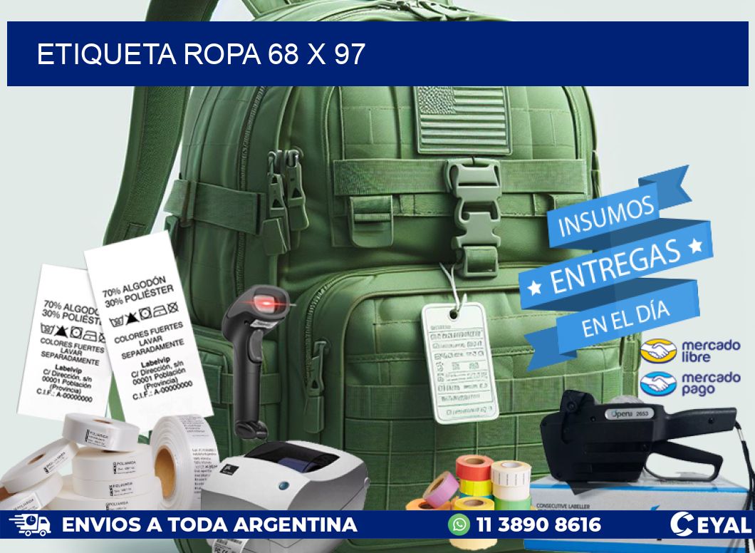 ETIQUETA ROPA 68 x 97
