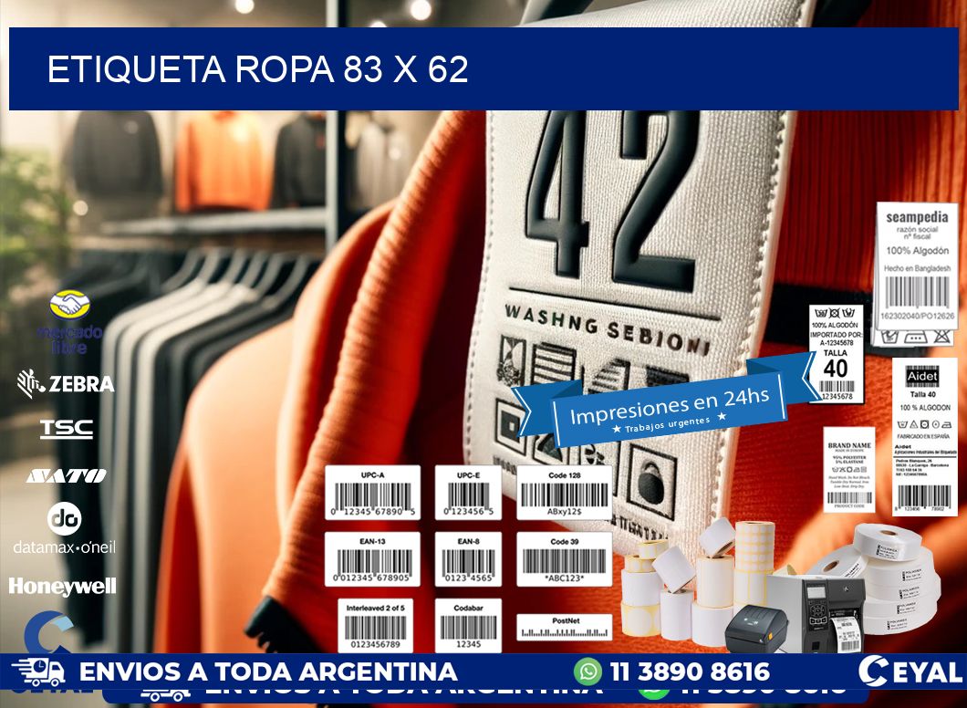 ETIQUETA ROPA 83 x 62