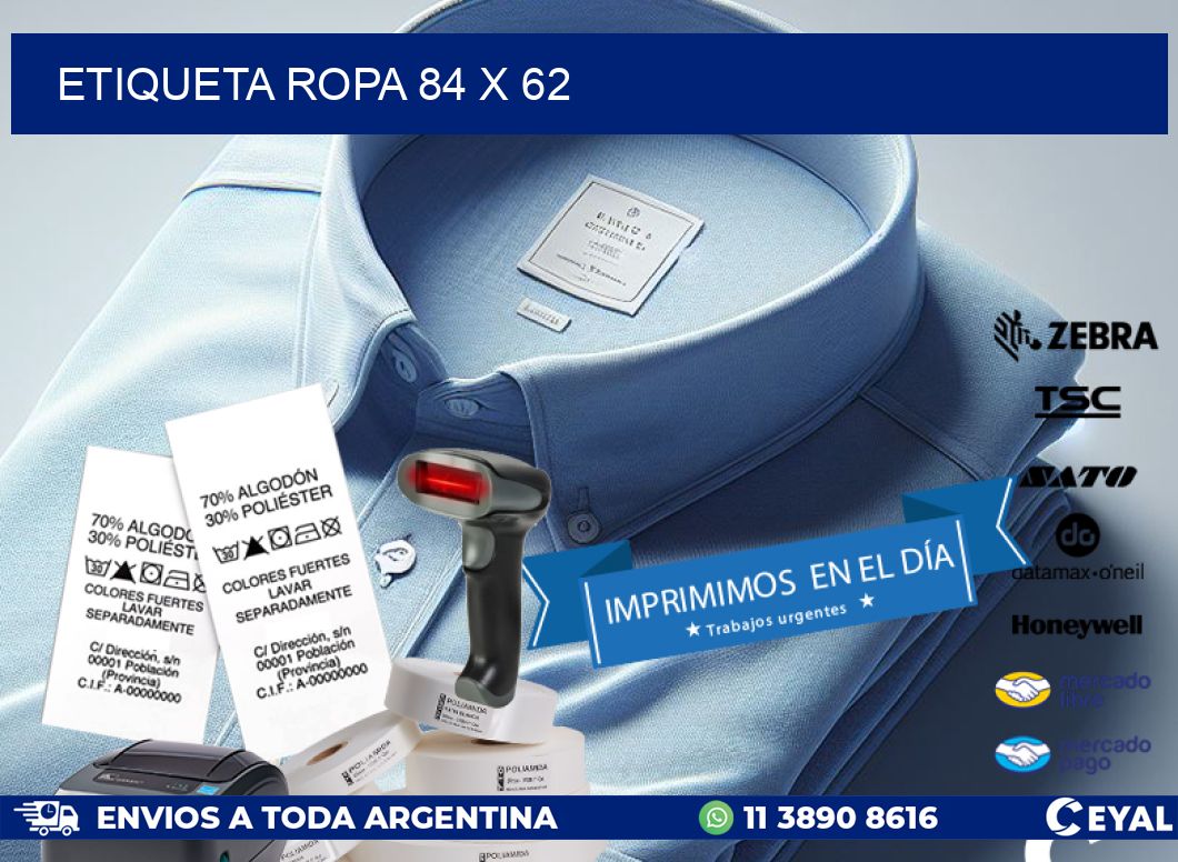 ETIQUETA ROPA 84 x 62