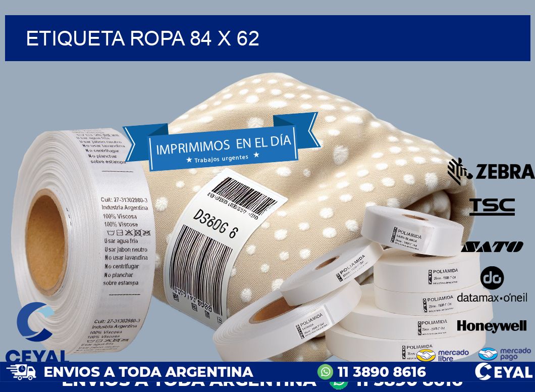 ETIQUETA ROPA 84 x 62
