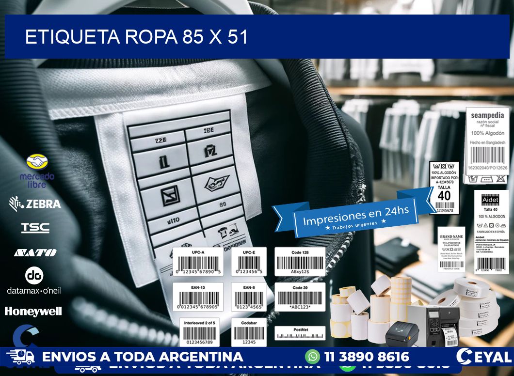 ETIQUETA ROPA 85 x 51