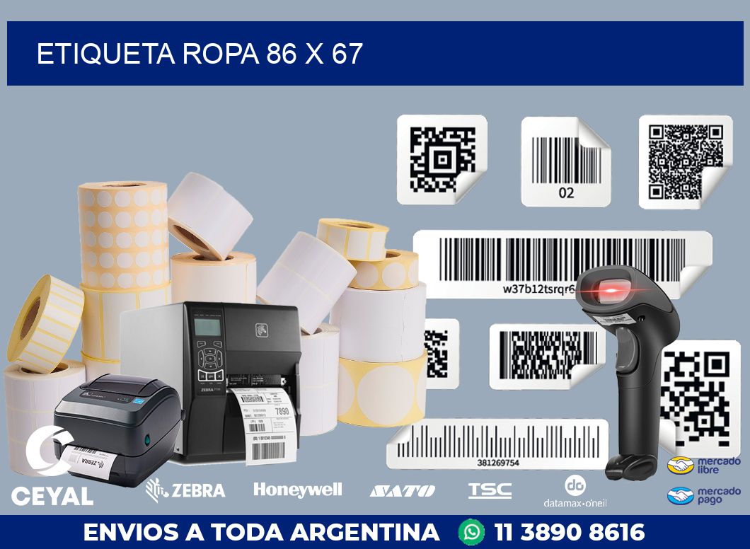 ETIQUETA ROPA 86 x 67