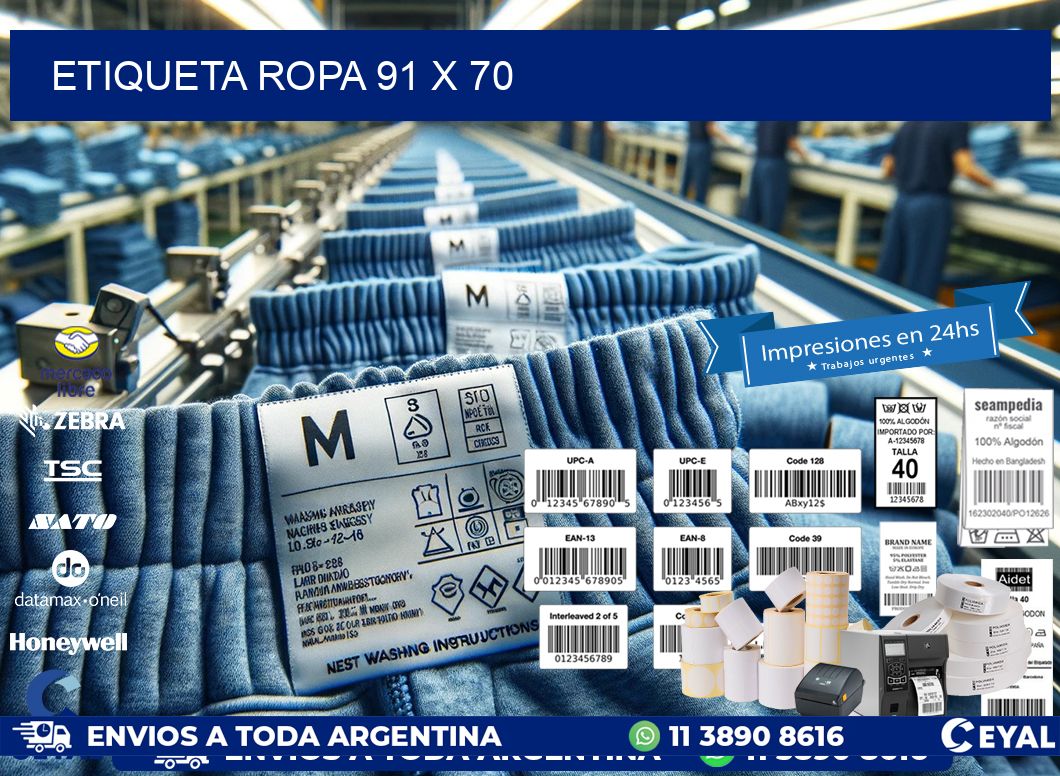 ETIQUETA ROPA 91 x 70