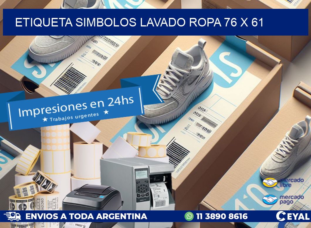 ETIQUETA SIMBOLOS LAVADO ROPA 76 x 61